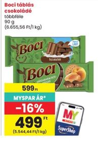 Boci táblás csokoládé – Spar