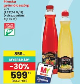 Piroska gyümölcsszörp – Spar