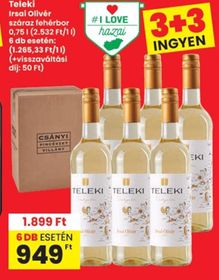 Teleki Irsai Olivér száraz fehérbor – Spar