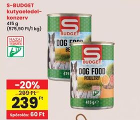 S-BUDGET kutyaeledel-konzerv – Spar