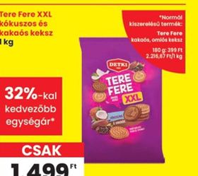 Tere Fere XXL kókuszos és kakaós keksz – Spar
