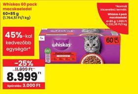Whiskas 60 pack macskaeledel – Spar