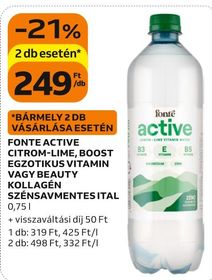 FONTE ACTIVE CITROM-LIME, BOOST EGZOTIKUS VITAMIN VAGY BEAUTY KOLLAGÉN SZÉNSAVMENTES ITAL – Auchan
