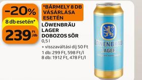 Löwenbräu LÖWENBRÄU LAGER DOBOZOS SÖR – Auchan