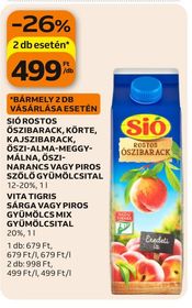 Sió SIÓ ROSTOS ŐSZIBARACK, KÖRTE, KAJSZIBARACK, ŐSZI-ALMA-MEGGY-MÁLNA, ŐSZI-NARANCS VAGY PIROS SZŐLŐ GYÜMÖLCSITAL – Auchan