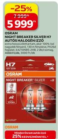OSRAM NIGHT BREAKER SILVER H7 AUTÓS HALOGÉN IZZÓ – Auchan