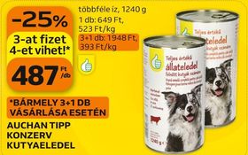 Auchan AUCHAN TIPP KONZERV KUTYAELEDEL – Auchan