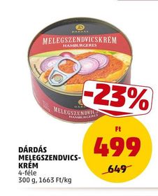 DÁRDÁS MELEGSZENDVICSKRÉM – Penny