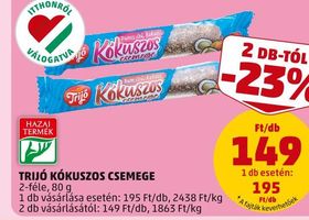 Trijó TRIJÓ KÓKUSZOS CSEMEGE – Penny