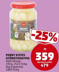 PENNY ECETES GYÖNGYHAGYMA – Penny