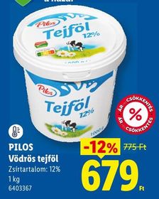 PILOS Vödrös tejföl – Lidl