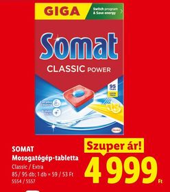 SOMAT Mosogatógép-tabletta – Lidl