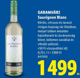 GARAMVÁRI Sauvignon Blanc – Lidl