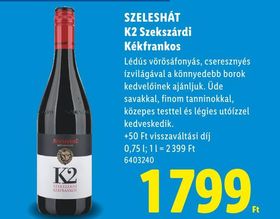 SZELESHÁT K2 Szekszárdi Kékfrankos – Lidl