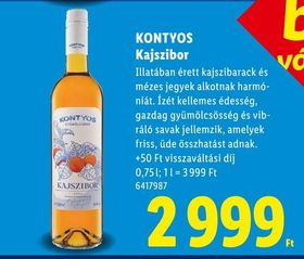 KONTYOS Kajszibor – Lidl