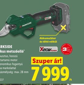 PARKSIDE Akkus metszőolló – Lidl