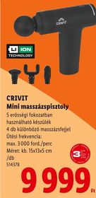 CRIVIT Mini masszázspisztoly – Lidl