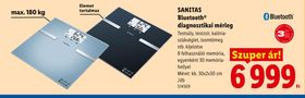 SANITAS Bluetooth® diagnosztikai mérleg – Lidl
