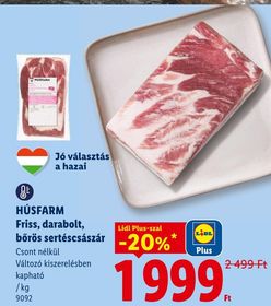 HÚSFARM Friss, darabolt, bőrös sertéscsászár – Lidl