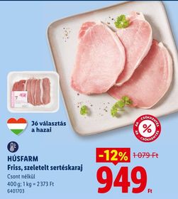 HÚSFARM Friss, szeletelt sertéskaraj – Lidl