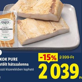 PIKOK PURE Füstölt hátszalonna – Lidl