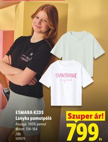 ESMARA KIDS Lányka pamutpóló – Lidl