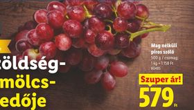 Mag nélküli piros szőlő – Lidl