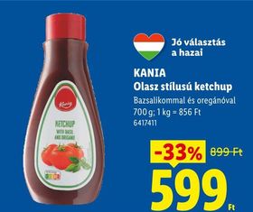 KANIA Olasz stílusú ketchup – Lidl