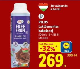 PILOS Laktózmentes kakaós tej – Lidl