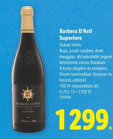 Barbera D'Asti Superiore – Lidl