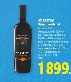 AD BESTIAS Primitivo Merlot – Lidl