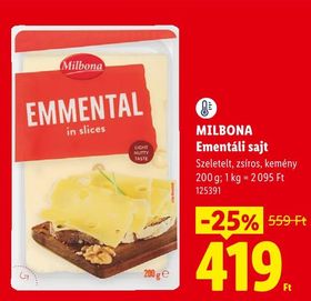 MILBONA Ementáli sajt – Lidl