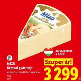MIZO Bácskai gyúrt sajt – Lidl