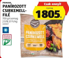 PRIMANA PANÍROZOTT CSIRKEMELLFILÉ – Aldi