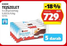 KINDER TEJSZELET – Aldi