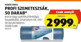 POWER FORCE PROFI SZEMETESZSÁK, 50 DARAB* – Aldi