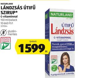 NATURLAND LÁNDZSÁS ÚTIFŰ SZIRUP* – Aldi
