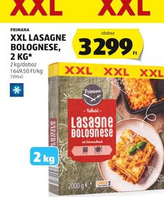 PRIMANA XXL LASAGNE BOLOGNESE, 2 KG* – Aldi