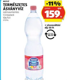 NESTLÉ TERMÉSZETES ÁSVÁNYVÍZ – Aldi