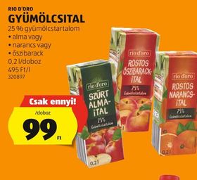 RIO D'ORO GYÜMÖLCSITAL – Aldi
