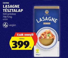 CUCINA LASAGNE TÉSZTALAP – Aldi