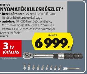 RIDE+GO NYOMATÉKKULCSKÉSZLET* – Aldi