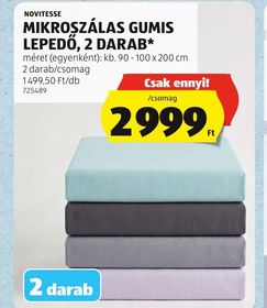 NOVITESSE MIKROSZÁLAS GUMIS LEPEDŐ, 2 DARAB* – Aldi
