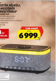 BAUHN VEZETÉK NÉLKÜLI, HANGSZÓRÓS ÉBRESZTŐÓRA* – Aldi
