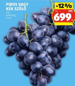 PIROS VAGY KÉK SZŐLŐ – Aldi