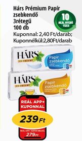 Hárs Prémium Papír zsebkendő – Reál
