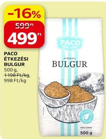 PACO ÉTKEZÉSI BULGUR – Auchan