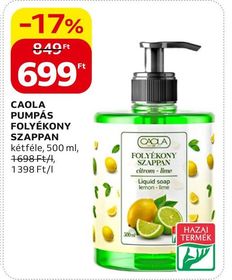 Caola CAOLA PUMPÁS FOLYÉKONY SZAPPAN – Auchan