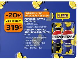 Pepsi PEPSI SZÉNSAVAS ÜDÍTŐITAL – Auchan