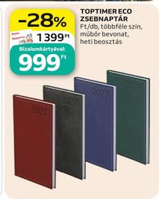 TOPTIMER ECO ZSEBNAPTÁR – Auchan